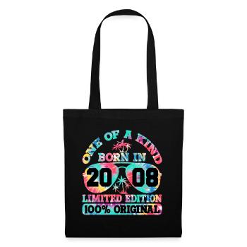 Unique Né en 2008 Édition Limitée - Sac en tissu - noir - Devant