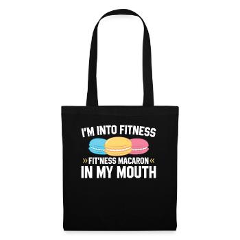 Fit'ness Macaron In My Mouth | Bake Tshirt | - Tote Bag - black - Front