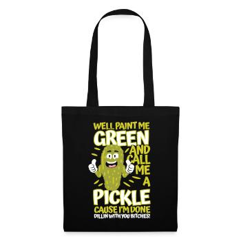 Aneth Nice me met vert et m’appelle concombre - Sac en tissu - noir - Devant