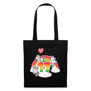 17th Birthday Rainbow Unicorn Theme - Tote Bag - black - Front