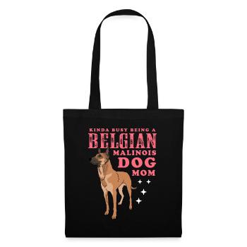 Belgian Malinois Mom Hundebesitzer Geschenk - Stoffbeutel - Schwarz - Vorne