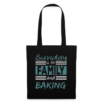 Sunday Is For Family And Baking Saying - Tote Bag - black - Front