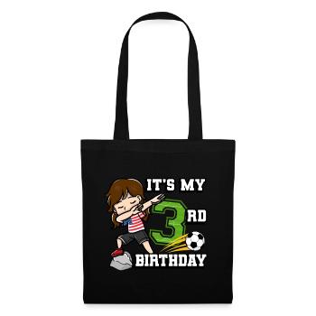 Soccer Girl It's My 3rd Birthday American - Tote Bag - black - Front