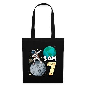 Je suis astronaute de 7 chambres enfant Moon Walker 7. - Sac en tissu - noir - Devant