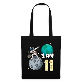 Je suis astronaute de 11 chambres enfant Moon Walker 11. - Sac en tissu - noir - Devant