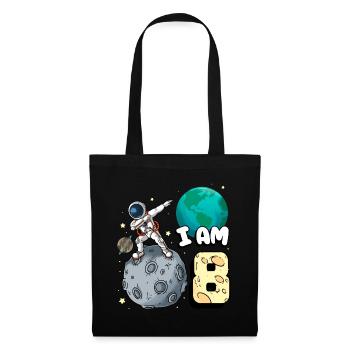 Je suis astronaute de 8 chambres enfant Moon Walker 8. - Sac en tissu - noir - Devant