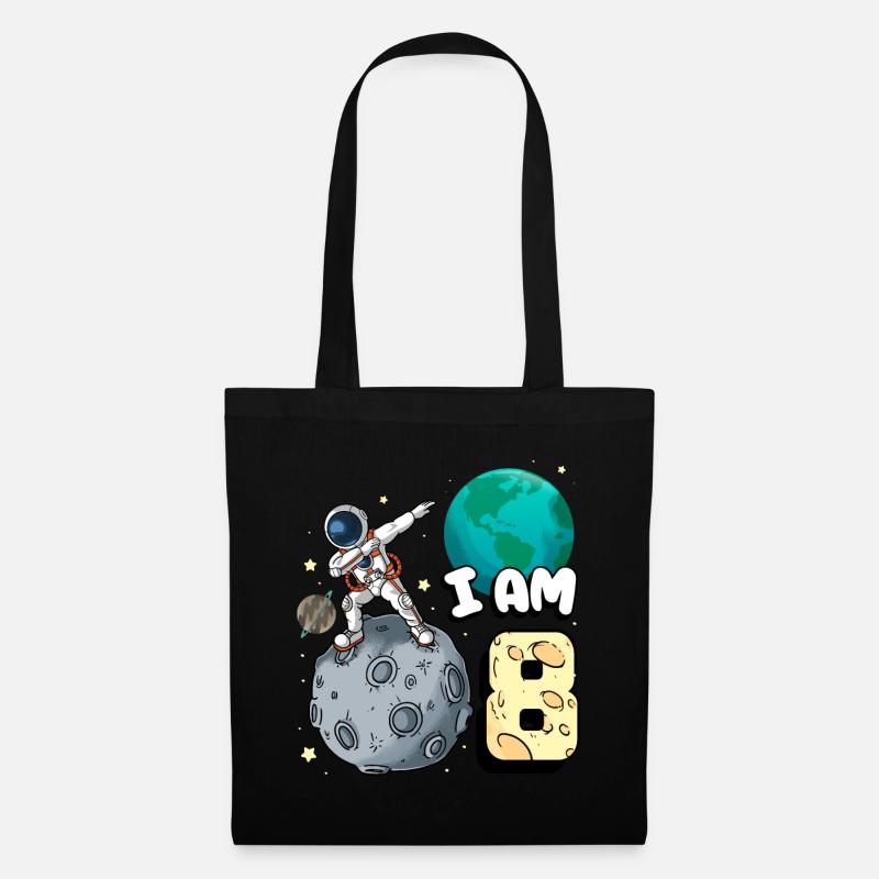 Ich Bin 8 Raum Astronaut Kind Moon Walker 8. - Stoffbeutel - Schwarz