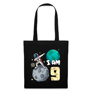 Je suis astronaute de 9 chambres enfant Moon Walker 9. - Sac en tissu - noir - Devant