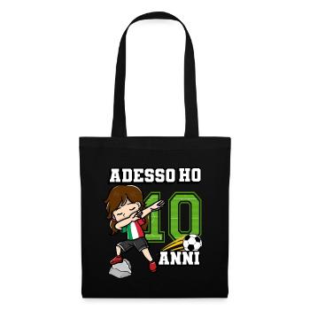 Soccer Girl C’est mon 10e anniversaire italien - Sac en tissu - noir - Devant