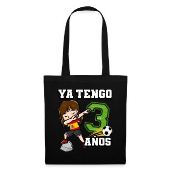 Football girl it's my 3rd birthday Spanish - Tote Bag - black - Front