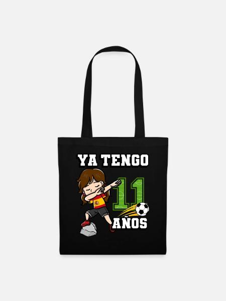 Chica de fútbol Es mi cumpleaños número 11 - Bolsa de tela - negro