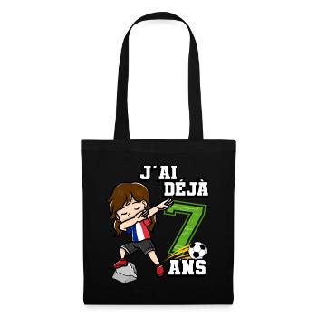 Football Girl It Is My 7th Birthday - Tote Bag - black - Front