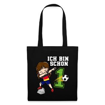 Football Girl J’ai déjà 1 anniversaire - Sac en tissu - noir - Devant