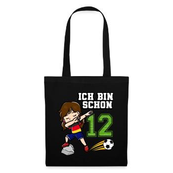 Football Girl I'm already 12 birthday - Tote Bag - black - Front