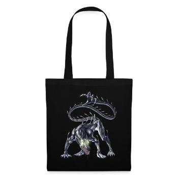 Créature mythique aztèque Ahuizotl - Sac en tissu - noir - Devant