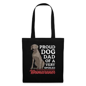 Weimaraner Papa | Cadeau de propriétaire de chien de chien - Sac en tissu - noir - Devant