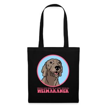 Weimaraner Maman | Cadeau de propriétaire de chien de chien - Sac en tissu - noir - Devant