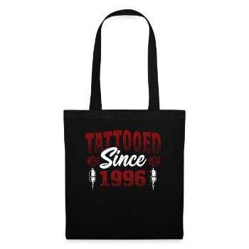 Tatoué depuis 1996 Thème Rose Rouge - Sac en tissu - noir - Devant