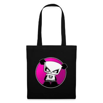 Gaming Panda Gangsta Panda lustig süß cool - Stoffbeutel - Schwarz - Vorne