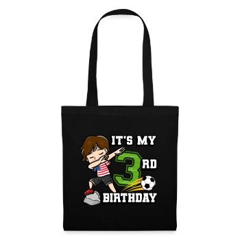 Football boy It's my 3rd birthday - Tote Bag - black - Front