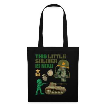 This little soldier is now 4 Army Tank 4. - Tote Bag - black - Front