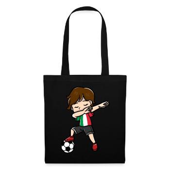 Dabbing Young Football Players Italian Flag - Tote Bag - black - Front