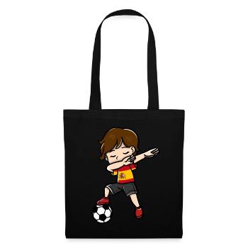 Dabbing jeunes joueurs de football drapeau espagnol - Sac en tissu - noir - Devant
