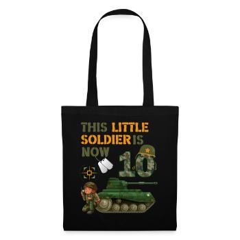 This little soldier is now 10 Army Tank 10. - Tote Bag - black - Front