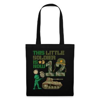 This little soldier is now 12 Army Tank 12. - Tote Bag - black - Front