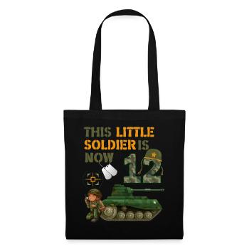 This little soldier is now 12 Army Tank 12. - Tote Bag - black - Front