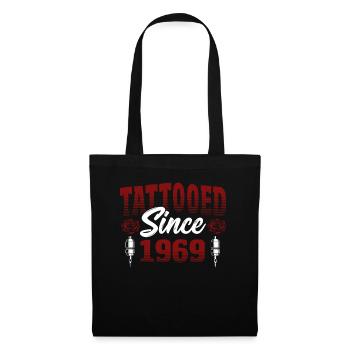 Tattooed Since 1969 Red Rose Theme Tattoo Ink - Tote Bag - black - Front