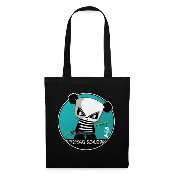 Angel Panda, Pêcheur Pêcheur Pêcheur Poisson Enfants - Sac en tissu - noir - Devant