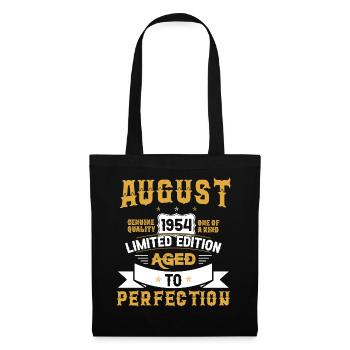 Anniversaire Août 1954 né Vintage - Sac en tissu - noir - Devant