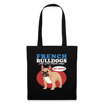 Français Cadeau Bulldog Français Bulldogs - Sac en tissu - noir - Devant