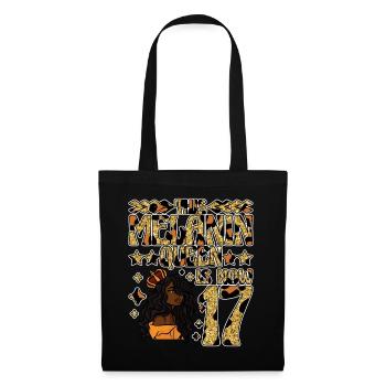 Cette reine de mélanine a maintenant 17 ans de noir - Sac en tissu - noir - Devant