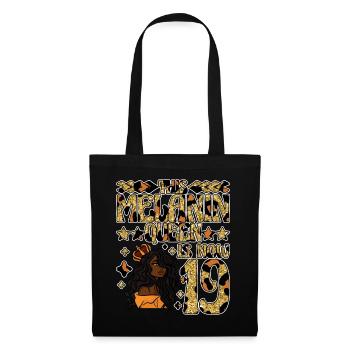 Cette reine de mélanine a maintenant 19 ans de noir - Sac en tissu - noir - Devant