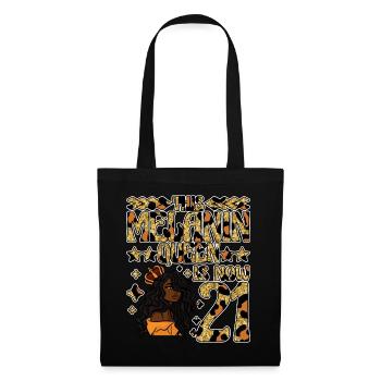 Cette reine de mélanine a maintenant 21 ans de noir - Sac en tissu - noir - Devant