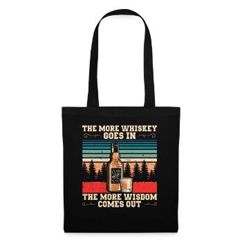 Plus il y a de whisky dans | Chemise Bourbon Drinker - Sac en tissu - noir - Devant