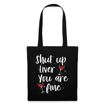 Tais-toi foie tu vas bien | Buveur de Bourbon - Sac en tissu - noir - Devant