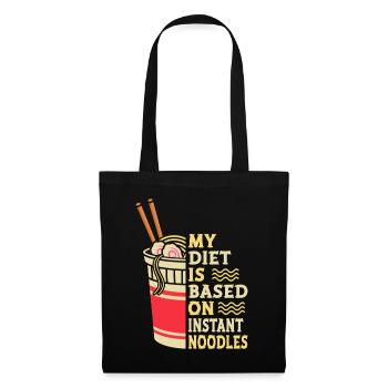 My Diet Is Instant Noodles | Ramen Lover Shirt | - Tote Bag - black - Front