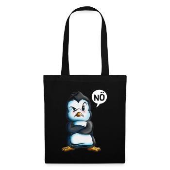 Kaiserpinguin sagt Nö Unterwasserwelt Ozean Böse - Stoffbeutel - Schwarz - Vorne