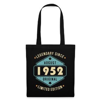 Août 1952 Vintage Retro Anniversaire - Sac en tissu - noir - Devant