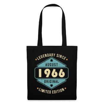 Août 1966 Vintage Retro Anniversaire - Sac en tissu - noir - Devant