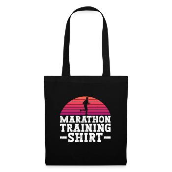 Marathonläufer Marathonläufer Athleten Training - Stoffbeutel - Schwarz - Vorne