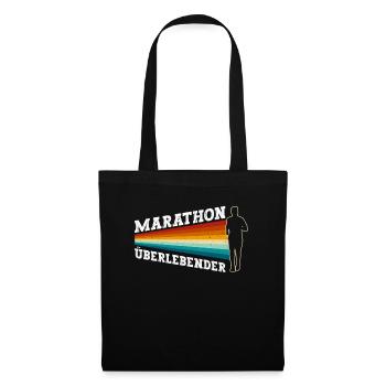 Marathon Überlebender - Marathon Läufer Joggen - Stoffbeutel - Schwarz - Vorne