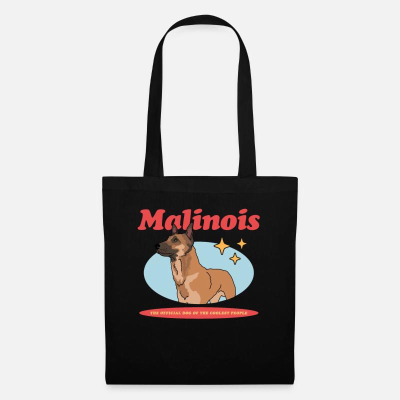Belgischer Schäferhund | Malinois Hunde Geschenk - Stoffbeutel - Schwarz