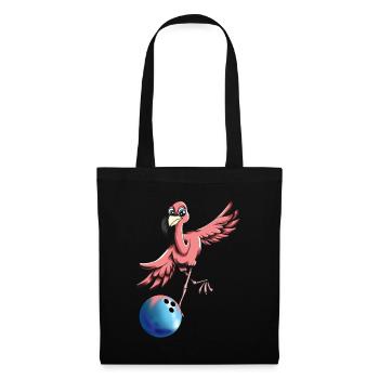 Bowling Flamingo Motif Bowling Player Bowler Fan - Tote Bag - black - Front