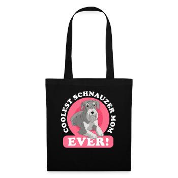 Schnauzer Maman | Cadeau de propriétaire de chien de chien - Sac en tissu - noir - Devant