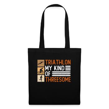 Triathlon My Kind Of Threesome - Triathlon Lustig - Stoffbeutel - Schwarz - Vorne