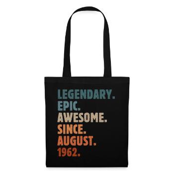 1962 August Vintage Birthday Gift - Tote Bag - black - Front